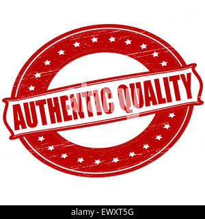 Stamp avec texte à l'intérieur, la qualité de l'authentique ilustration Banque D'Images