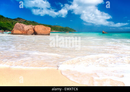 Anse Lazio, Praslin, Seychelles Banque D'Images