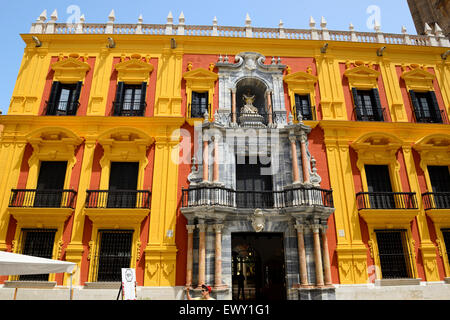 Palacio Episcopal (Bishop's Palace) sur la Plaza del Obispo dans la vieille ville de Málaga, Andalousie, Espagne du Sud Banque D'Images