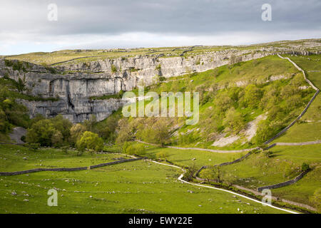 Malham Cove, dans le Yorkshire Dales national park, England, UK Banque D'Images