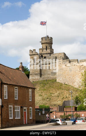 Tour d'observation au Château de Lincoln, au Royaume-Uni. Banque D'Images