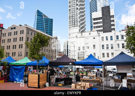 Le marché du centre-ville centre de Britomart Auckland, Nouvelle-Zélande Banque D'Images