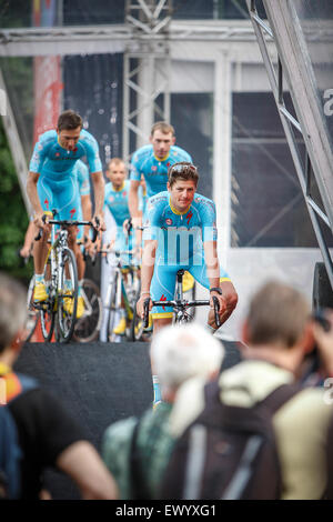 Utrecht, Pays-Bas. 2 juillet, 2015. Présentation de l'équipe Tour de France, le jeudi 2 juillet 2015. Utrecht, Pays-Bas : Jan de Wild/Alamy Live News Banque D'Images