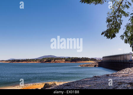 Hume Dam, au frontière de Nouvelles Galles du Sud et Victoria, Australie Banque D'Images