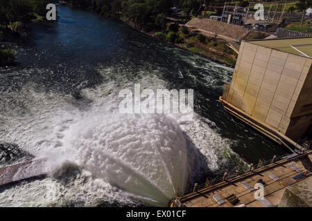 Hume Dam, au frontière de Nouvelles Galles du Sud et Victoria, Australie Banque D'Images