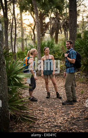 Les randonneurs, Skidaway Island State Park , Savannah, Georgia, USA Banque D'Images