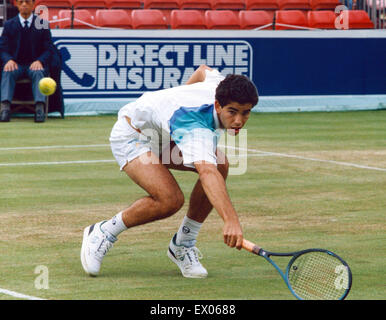 1991 Manchester Ouvrir tenus à la Northern Lawn Tennis Club - Mens des célibataires. Pete Sampras en action. Juin 1991. Banque D'Images