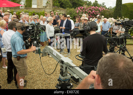 Antiques Roadshow de tournage à Bowood House dans le Wiltshire Banque D'Images