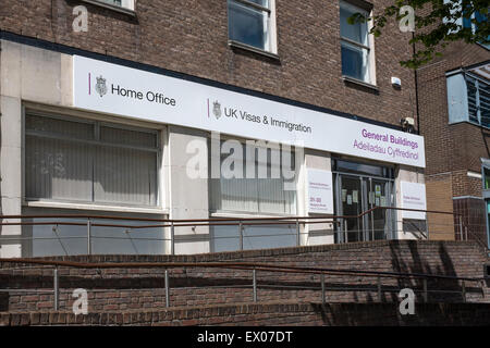 Bureau des Visas et Immigration Cardiff Banque D'Images