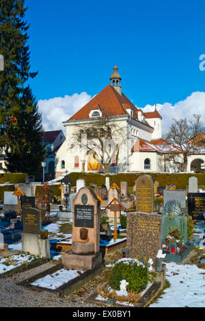 Ostrfriedhof, cimetière, avec Friedhofskapelle, Amras, Innsbruck, vallée de l'Inn, Tyrol, Autriche Banque D'Images