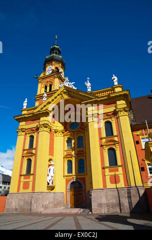 Sankt Laurentius Schwanenburg, église de l'abbaye de Wilten, district de Wilten, Innsbruck, vallée de l'Inn, Tyrol, Autriche Banque D'Images