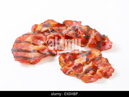 Tranches de bacon grillé croustillant Banque D'Images