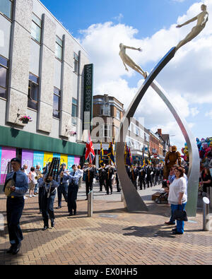 Sir Francis Crick Northampton Memorial Sculpture britannique Banque D'Images