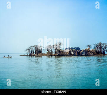 Fleuve Gambie, Kunta Kinteh island, l'île James, Gambie, Afrique de l'Ouest Banque D'Images