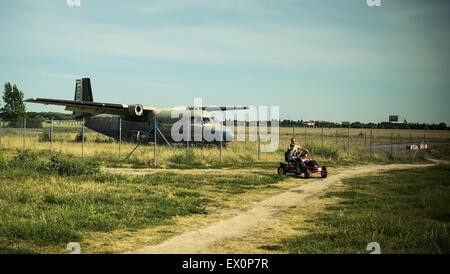 Abandonnée d'un avion à Berlin Tempelhof Banque D'Images