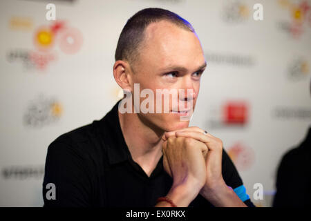 Utrecht, Pays-Bas. 06Th Juillet, 2015. Chris Froome Équipe Sky au cours de la conférence de presse avant le Tour de France 2015 Grand Départ. Credit : Action Plus Sport/Alamy Live News Banque D'Images