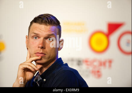 Utrecht, Pays-Bas. 06Th Juillet, 2015. Tony Martin Etixx-Quick l'étape au cours de la conférence de presse avant le Tour de France 2015 Grand Départ. Credit : Action Plus Sport/Alamy Live News Banque D'Images