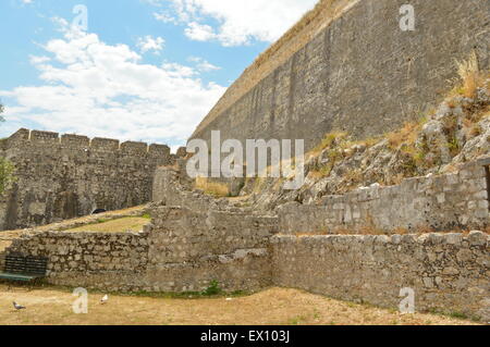 Une scène de la nouvelle forteresse de Kerkyra ville à l'île de Corfou Banque D'Images