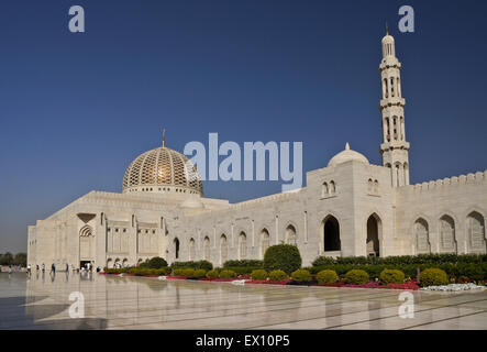Grande Mosquée Sultan Qaboos, Muscat, Oman Banque D'Images