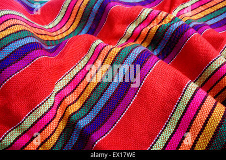 Close up de tissu colorés traditionnels mexicains Banque D'Images