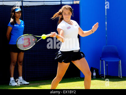 Jodie Burrage (GB) à l'affiche dans le Grand Slam Unies Défi à Eastbourne, Juin 2015 Banque D'Images