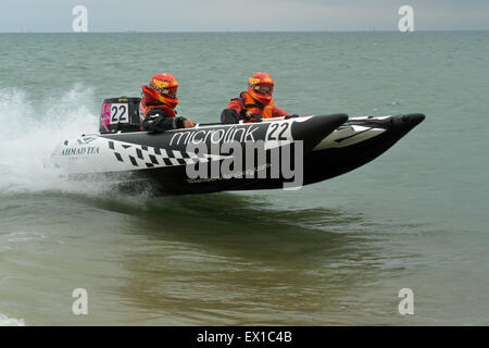 Bateau de Moteur de course ThunderCats à Southsea, Portsmouth, Royaume-Uni Banque D'Images