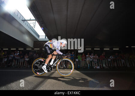 Utrecht, Pays-Bas. Le 04 juillet, 2015. Tony Martin (Etixx Quick Step) pendant le contre-la-montre individuel du Tour de France 2015 Grand Départ de l'étape 1. Credit : Action Plus Sport/Alamy Live News Banque D'Images