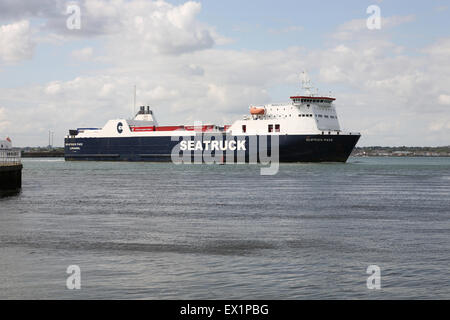 Seatruck Rythme, RORO ferry port de Dublin le 4 juillet 2015 Banque D'Images