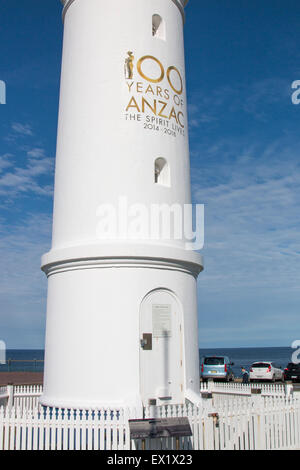 Lumière Kiama, également connu sous le nom de Kiama Harbour Light, est un phare situé dans St, New South Wales, Australie. Banque D'Images