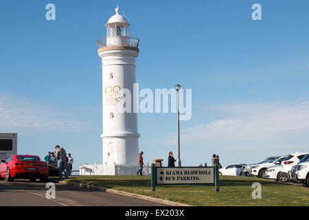 Lumière Kiama, également connu sous le nom de Kiama Harbour Light, est un phare situé dans St, New South Wales, Australie. Banque D'Images