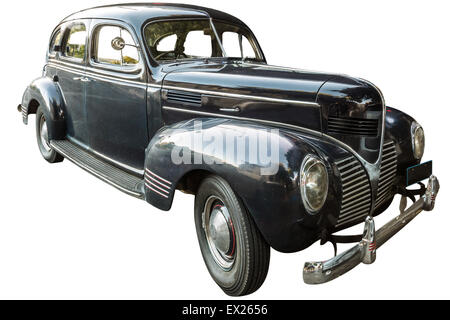 Vue latérale du Dodge berline quatre portes 1939 vintage Voiture de luxe, isolé sur fond blanc. Banque D'Images