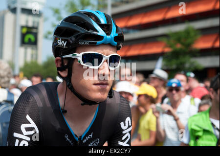 Utrecht, Pays-Bas. Le 04 juillet, 2015. Geraint Thomas avant de la phase 2 de la Tour de France 2015 à Utrecht Zélande. Credit : Action Plus Sport/Alamy Live News Banque D'Images