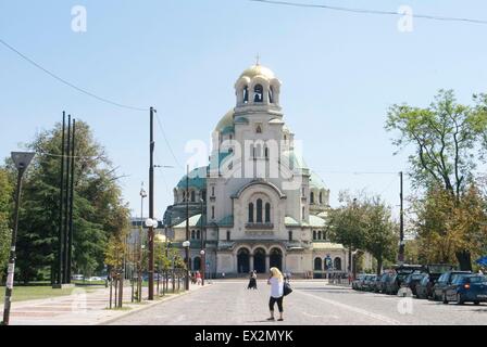 La cathédrale Alexandre Nevski à Sofia Bulgarie Banque D'Images