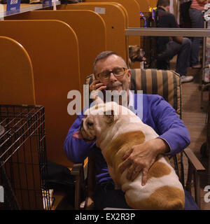 Les chiens étant prêt pour le spectacle, à voir Royal Adelaide, Australie du Sud. Banque D'Images