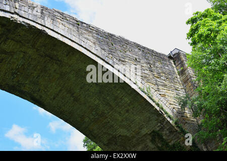 Causey Arch, la plus ancienne arche unique pont de chemin de fer, près de Stanley, comté de Durham. Banque D'Images