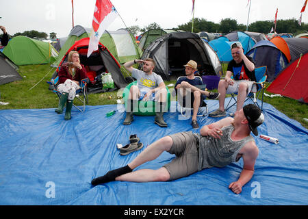 Glastonbury 2015. Banque D'Images