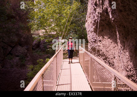 La passerelle est un populaire National Recreation Trail dans la forêt nationale de Gila c'est une expérience unique de marcher sur l'eau. Banque D'Images