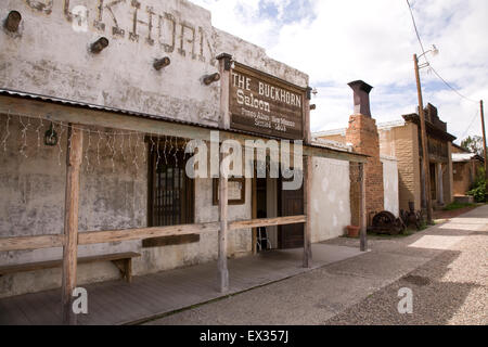 Le Buckhorn Saloon à Pinos Altos comprend ce que certains habitants de la dire, c'est le meilleur restaurant de la région de la ville d'argent, Pinos Altos, NM Banque D'Images