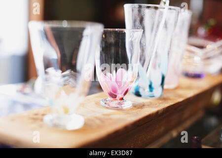 Artisanat du verre dans l'atelier, le Japon Kawagoe Banque D'Images