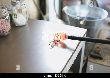 Artisanat du verre dans l'atelier, le Japon Kawagoe Banque D'Images