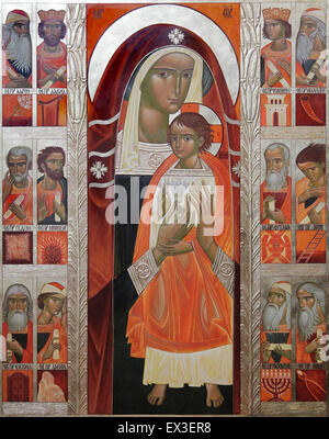 À l'icône Notre-Dame de Paris.La Cathédrale Notre-Dame.Notre-Dame.Paris France Banque D'Images