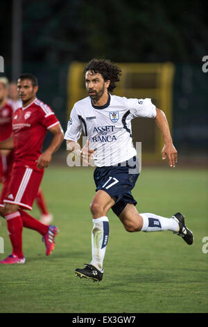 Serravalle, République de Saint-Marin. 2 juillet, 2015. Damiano Tommasi (La Fiorita) Football/Football : l'UEFA Europa League Premier tour de qualification 1ère manche match entre S.P. La Fiorita 0-5 FC Vaduz à Saint-marin Stadium à Serravalle, San Marino . © Maurizio Borsari/AFLO/Alamy Live News Banque D'Images