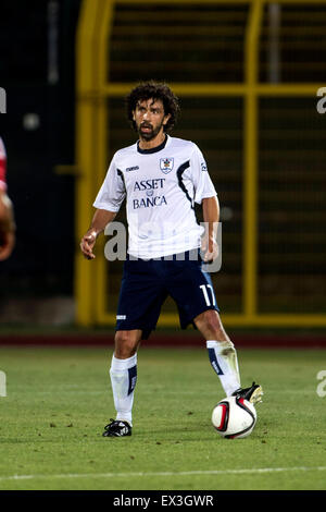 Serravalle, République de Saint-Marin. 2 juillet, 2015. Damiano Tommasi (La Fiorita) Football/Football : l'UEFA Europa League Premier tour de qualification 1ère manche match entre S.P. La Fiorita 0-5 FC Vaduz à Saint-marin Stadium à Serravalle, San Marino . © Maurizio Borsari/AFLO/Alamy Live News Banque D'Images