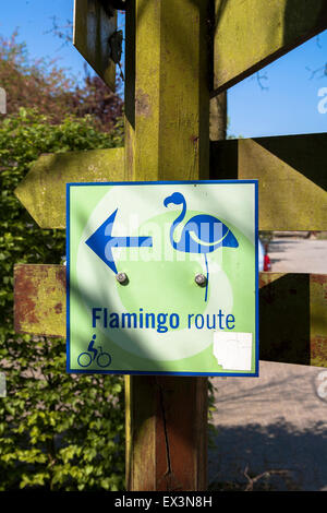 DEU, l'Allemagne, en Rhénanie du Nord-Westphalie, région de Münster, la région, la réserve naturelle Zwillbrocker Venn dans Vreden-Zwillbrock, signe de t Banque D'Images