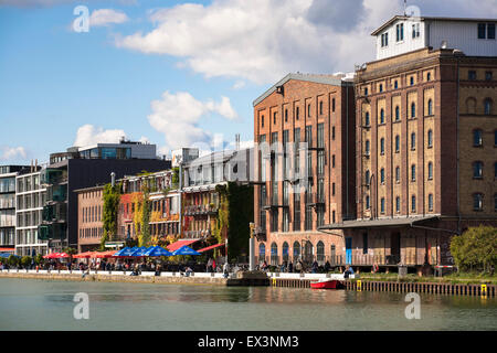 L'Europe, l'Allemagne, en Rhénanie du Nord-Westphalie, Muenster, bâtiments à l'Kreativkai au port du canal Dortmund-Ems. Europa Banque D'Images
