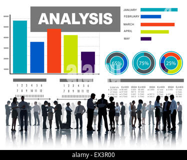 L'analyse de l'information Analyse des données du graphique à barres concept Banque D'Images