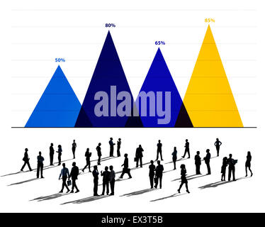 Stratégie d'analyse des données d'entreprise Concept Graphique Marketing Banque D'Images