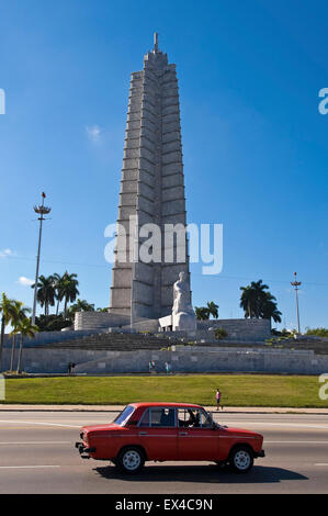 Vue verticale du Mémorial José Marti à La Havane, Cuba. Banque D'Images
