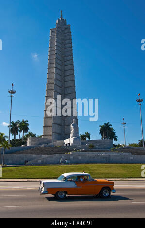 Vue verticale du Mémorial José Marti à La Havane, Cuba. Banque D'Images