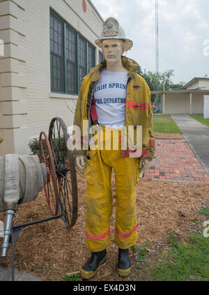 Pompiers Volontaires d'affichage à Pioneer Days Festival dans la petite ville de North Florida High Springs. Banque D'Images